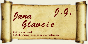 Jana Glavčić vizit kartica